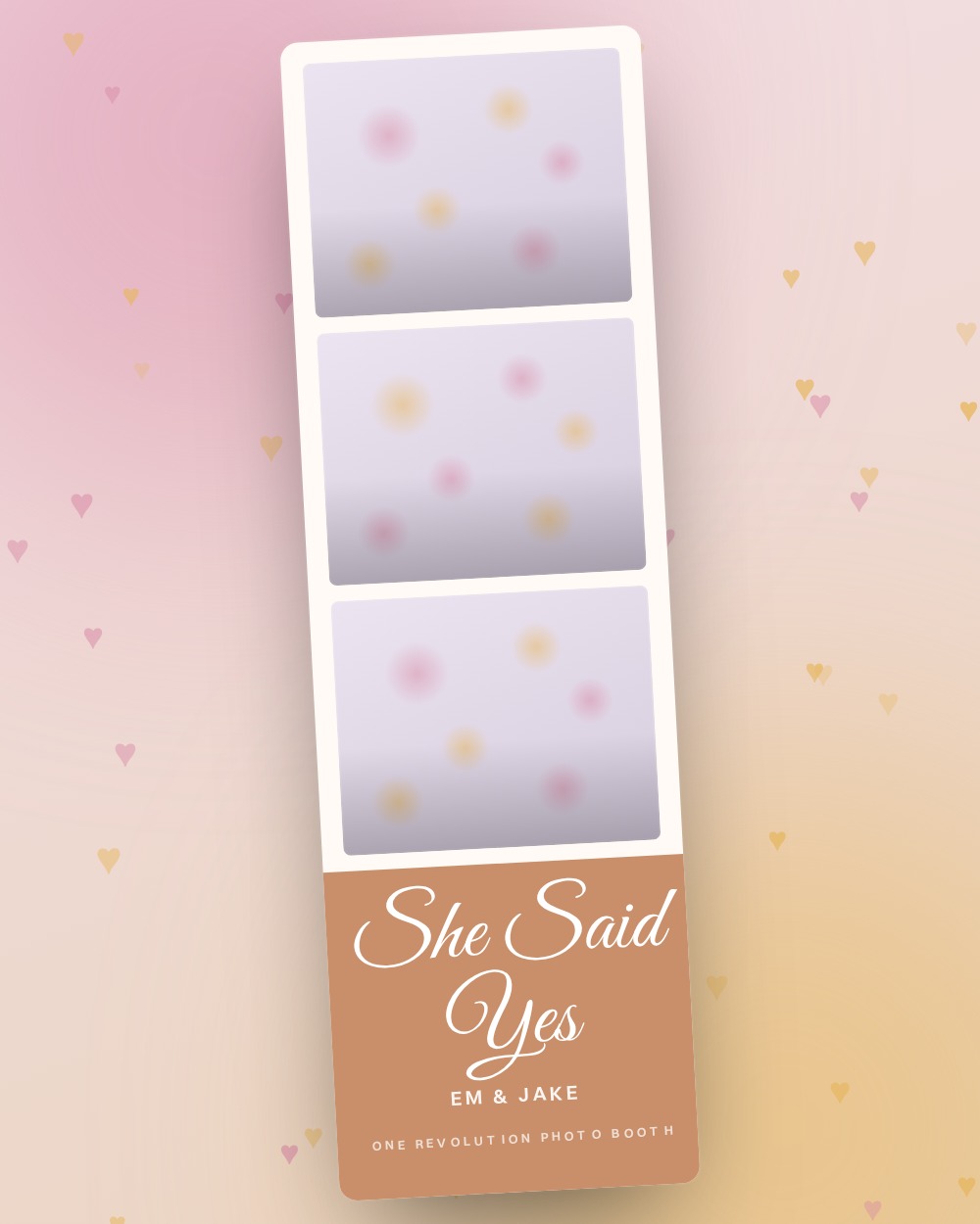 Engagement photo booth template